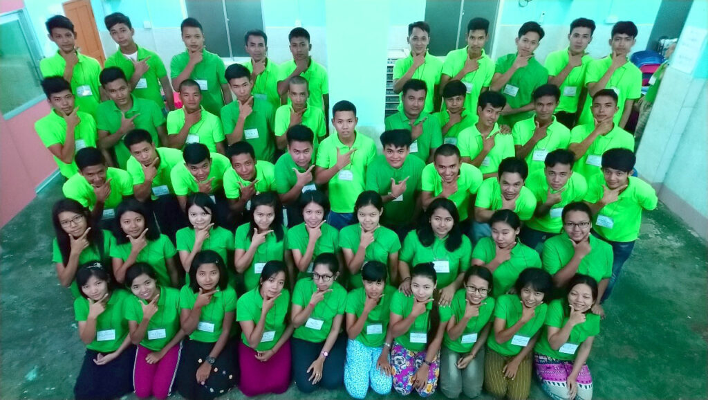ミャンマー日本語学校JAC,ミャンマー送り出し機関,ミャンマー人技能実習生,入校写真1